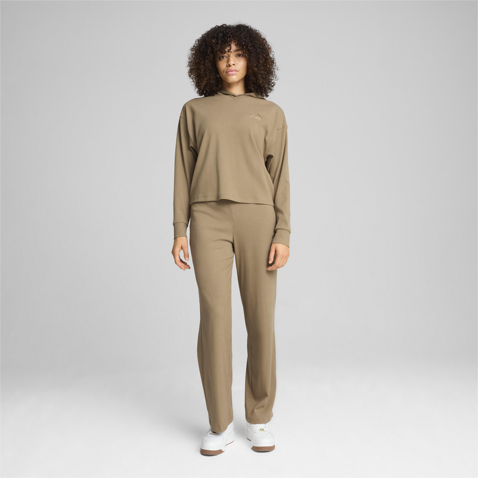 Pantalon droit ESS ELEVATED Femme PUMA Oak Branch Beige 3/7