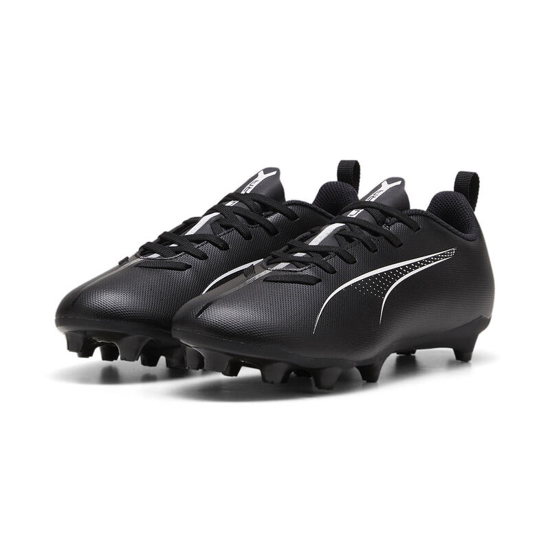 Ghete fotbal tineret suprafață texturată Ultra 5 Play Fg/Ag, negru PUMA