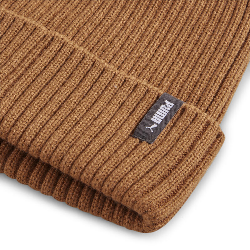 Klassieke beanie met omslag PUMA Caramel Latte Beige