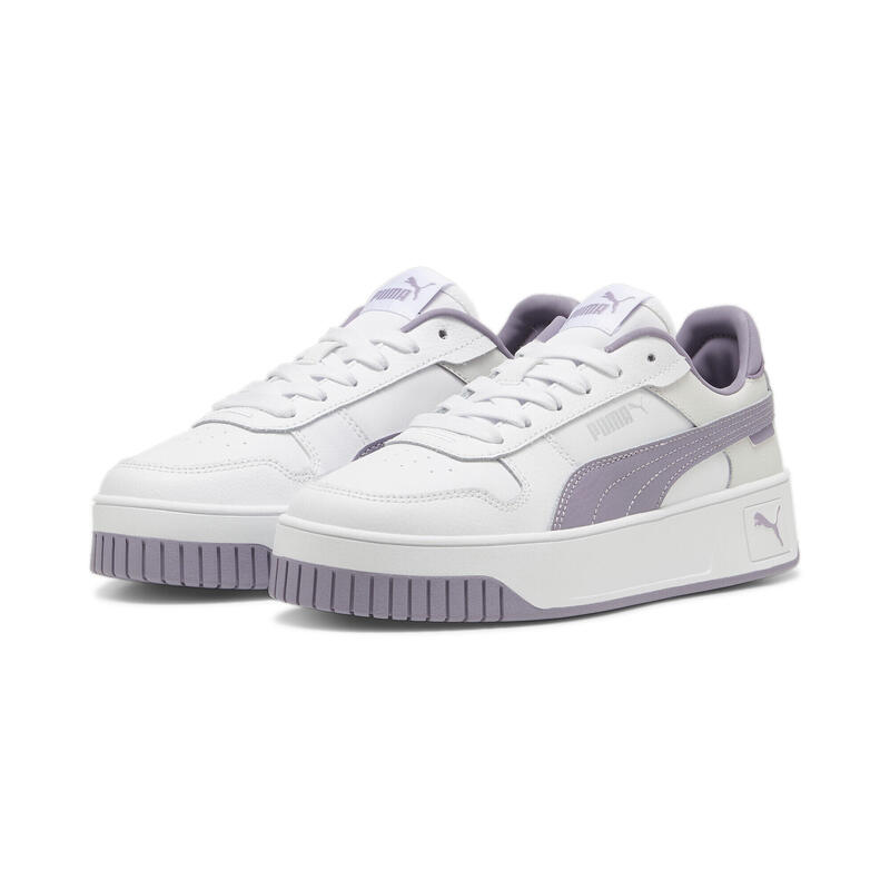 Carina Street sneakers voor jongeren PUMA White Pale Plum Silver Purple Metallic