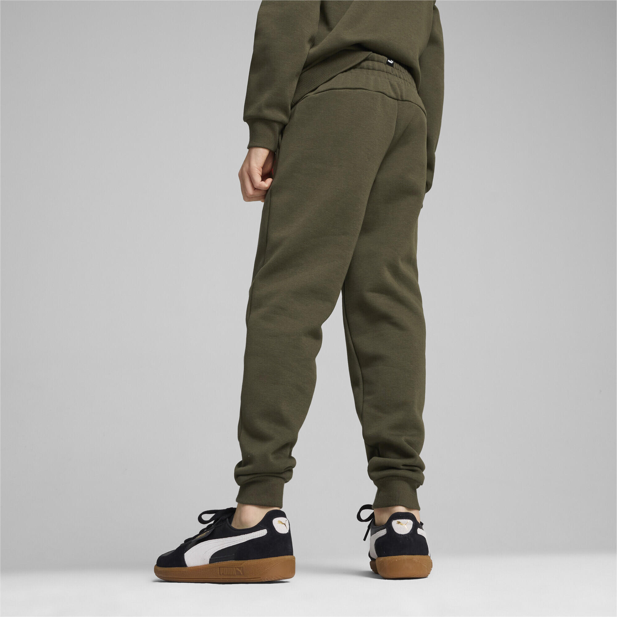Pantalones Essentials+ Logo bicolor Niño PUMA Dark Olive Green 5/6