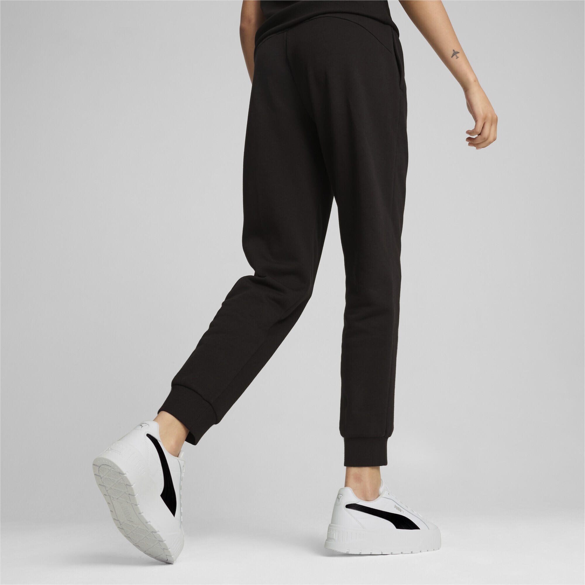 Damskie spodnie ESS+ Script PUMA Black Gold Foil 6/7