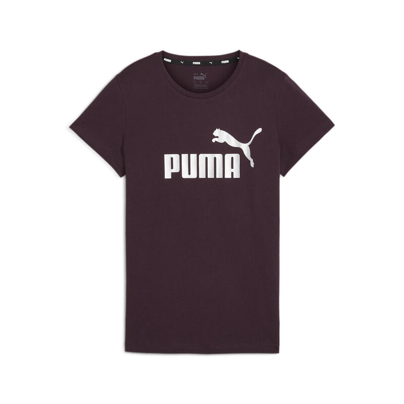 T-shirt à logo métallique Essentials+ Femme PUMA Midnight Plum Purple