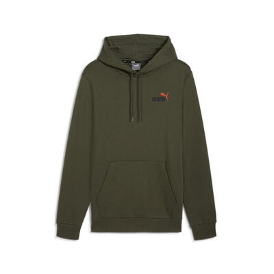 Essentials+ hoodie met tweekleurig. klein logo voor heren puma eucalyptus green