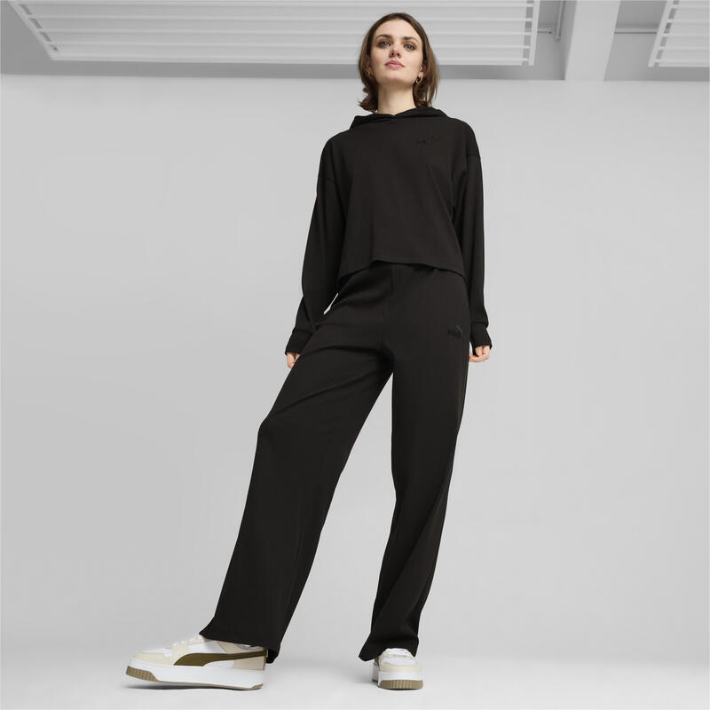 Pantalones rectos ESS ELEVATED Mujer PUMA Black