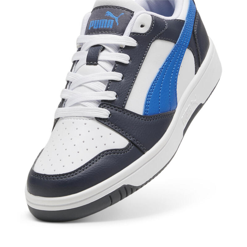 Rebound V6 Lo sneakers voor jongeren PUMA White Hyperlink Blue Galactic Gray