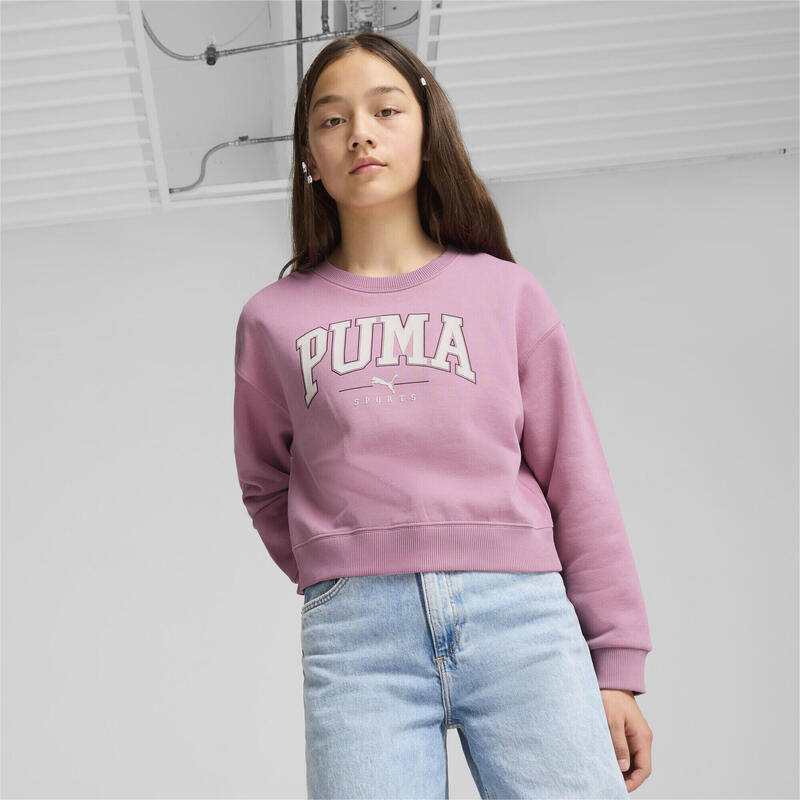 Sweat à col rond PUMA SQUAD Enfant et Adolescent PUMA Mauved Out Pink