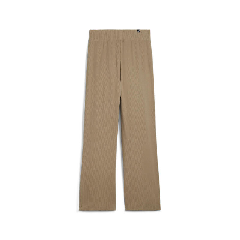 Pantaloni a gamba dritta ESS ELEVATED da donna PUMA Oak Branch Beige