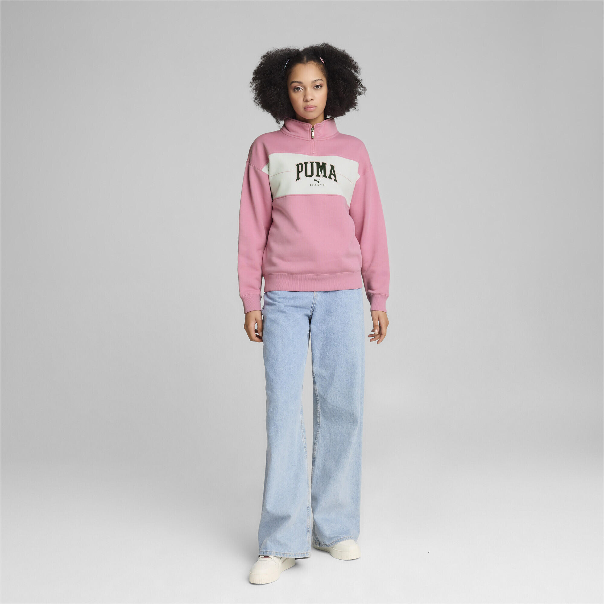 PUMA SQUAD Hoodie mit viertellangem Reißverschluss Damen PUMA Mauved Out Pink 4/7