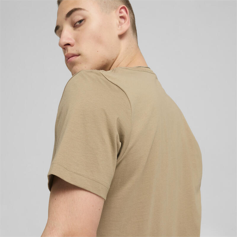 T-shirt bicolore à logo Essentials+ Homme PUMA Oak Branch Beige