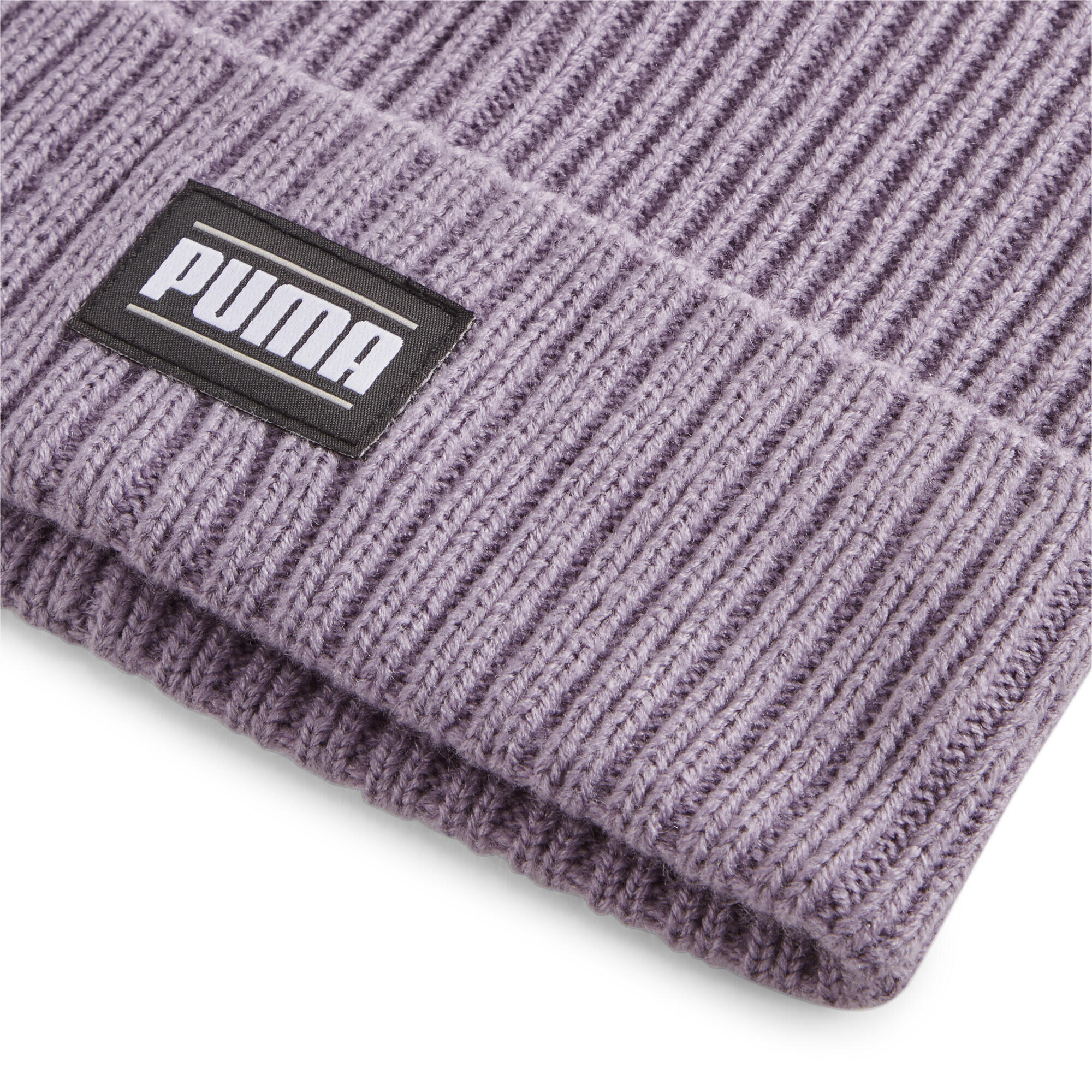 Classic geribbelde beanie met omslag PUMA Pale Plum Purple 3/3