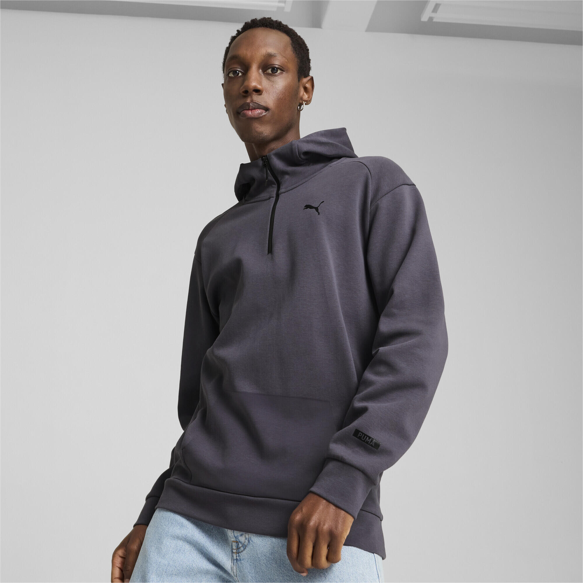 Bluza męska z kapturem i zamkiem 1/2 RAD/CAL PUMA Galactic Gray 5/7