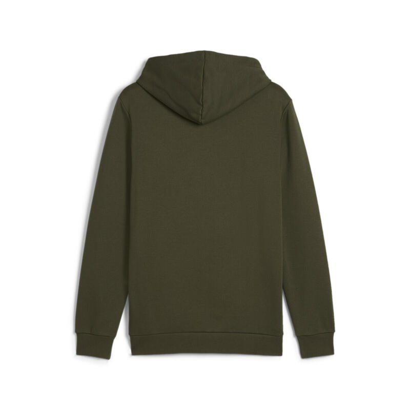 Hoodie à petit logo bicolore Essentials+ Homme PUMA Dark Olive Green