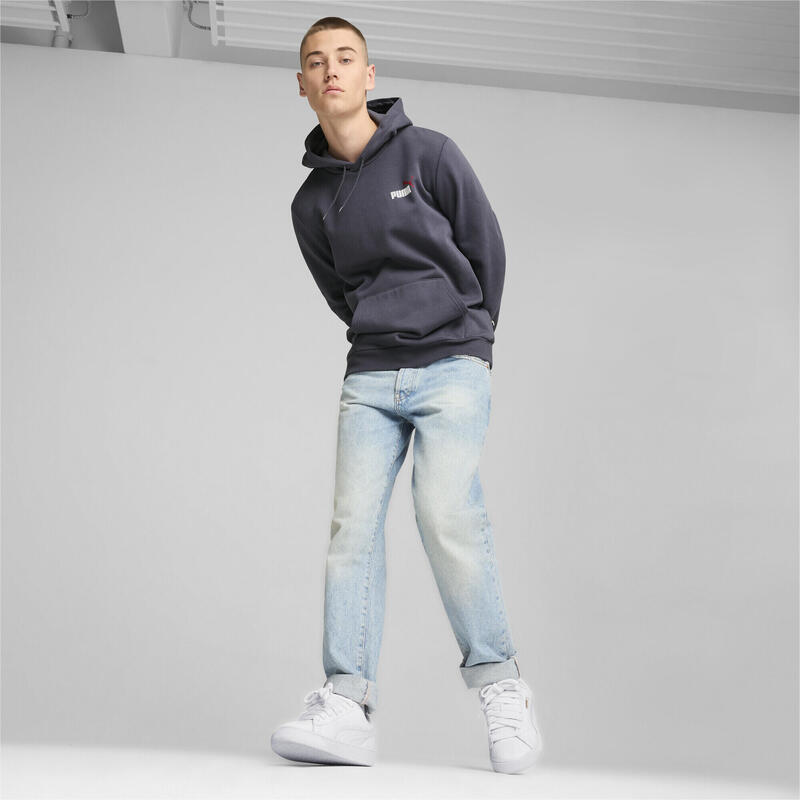 Pánská dvoubarevná mikina s malým logem Essentials+ PUMA Galactic Gray