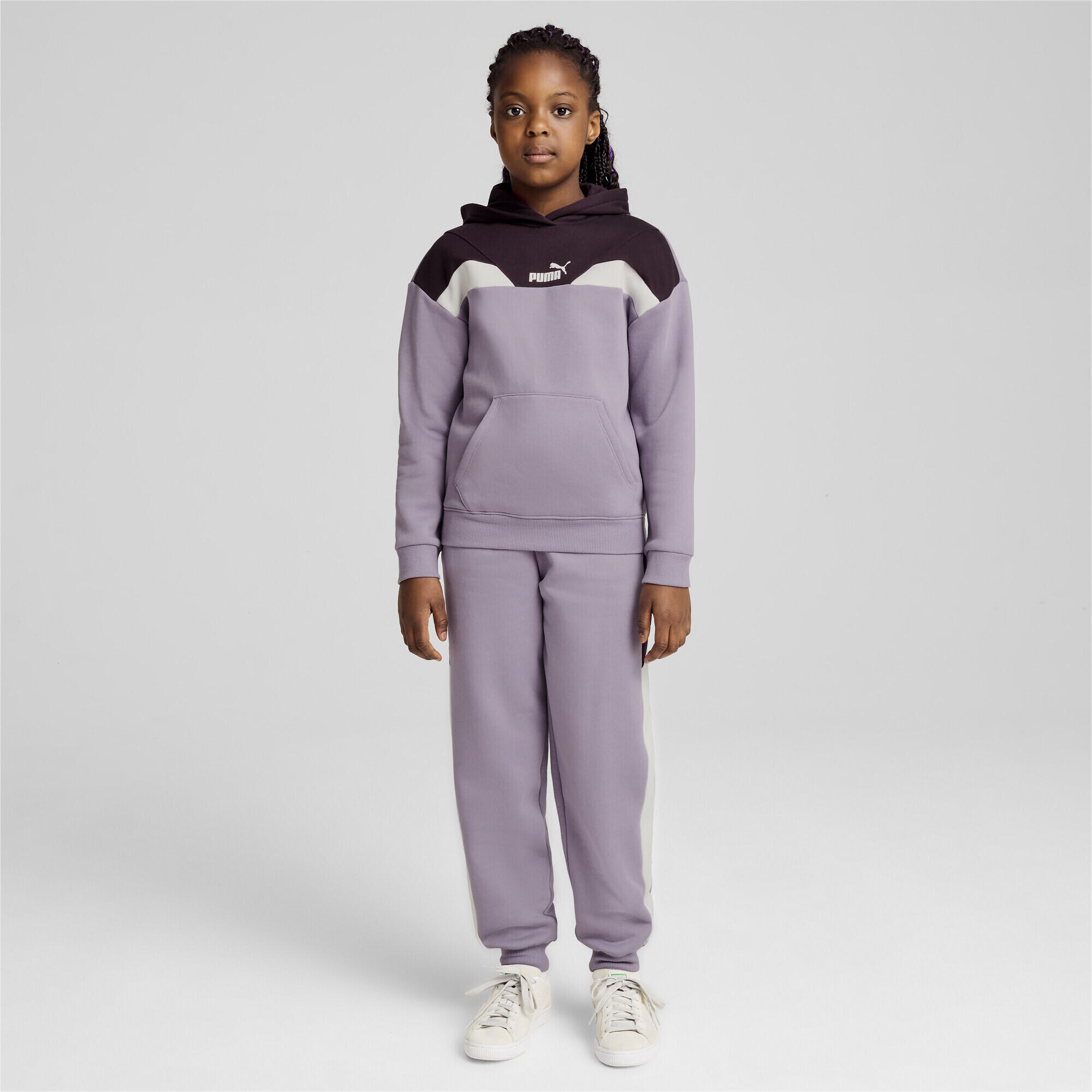 Młodzieżowa bluza z kapturem PUMA POWER PUMA Pale Plum Purple 2/6