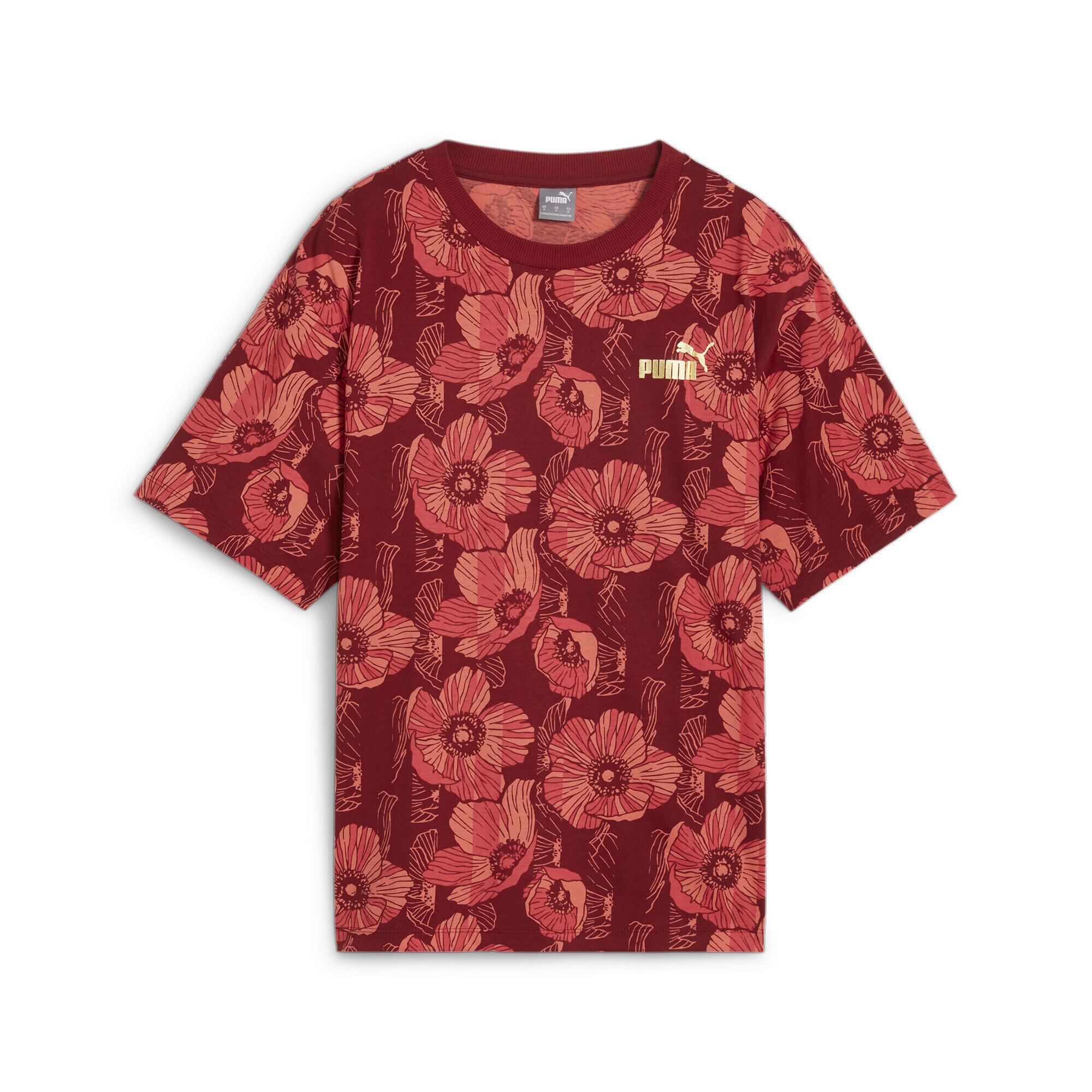 PUMA Dámské tričko s grafikou ESS+ CLASS ACT PUMA Intense Red