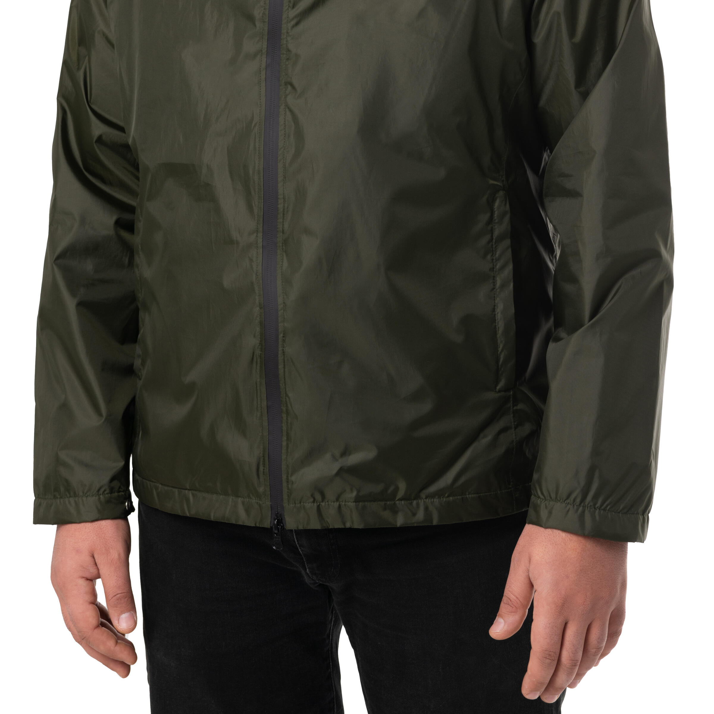 VESTE UPCYCLÉE IMPERMÉABLE ET COUPE VENT - SOFTSHELL FORÊT HOMME 4/5