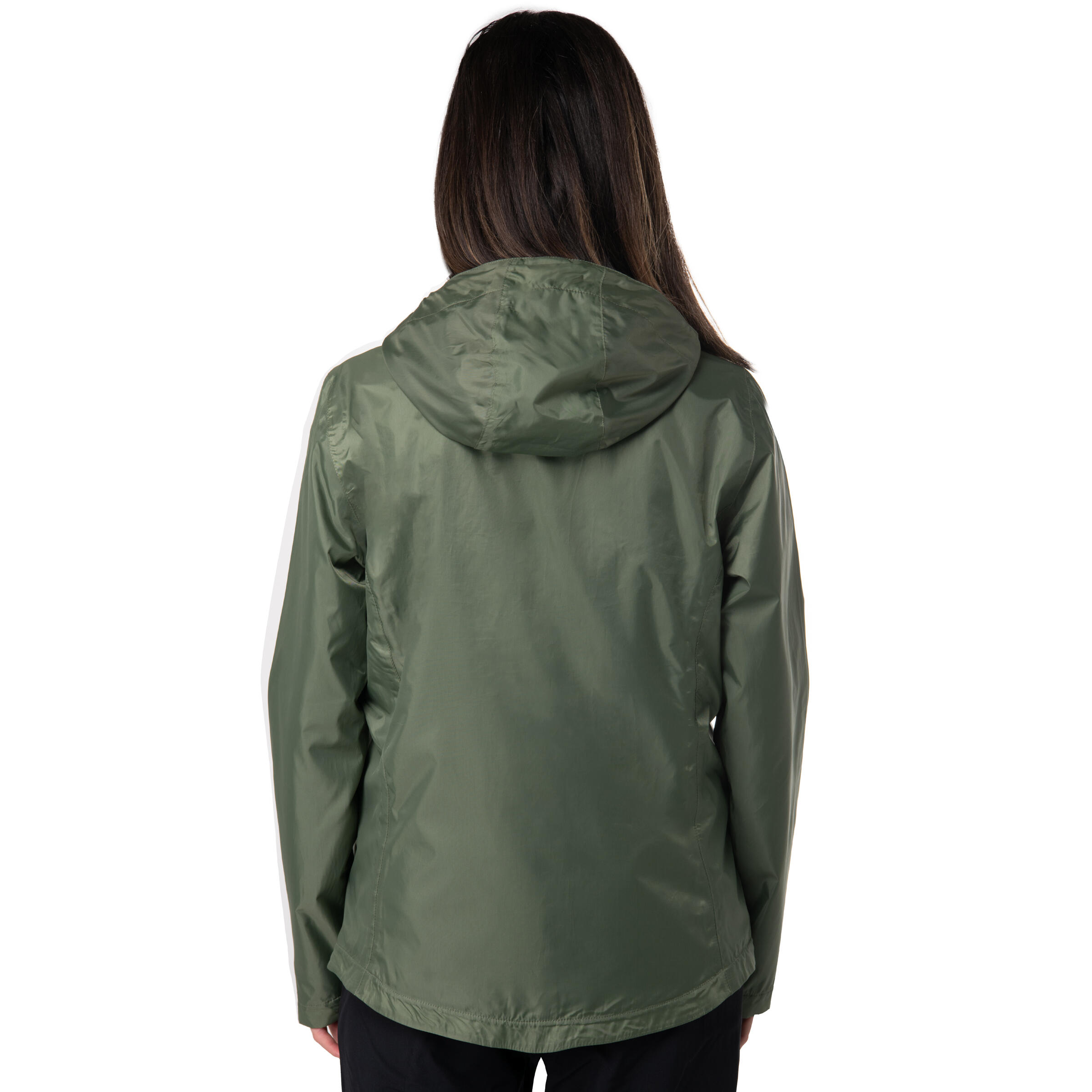 VESTE UPCYCLÉE IMPERMÉABLE ET COUPE VENT - SOFTSHELL KAKI FEMME 3/5