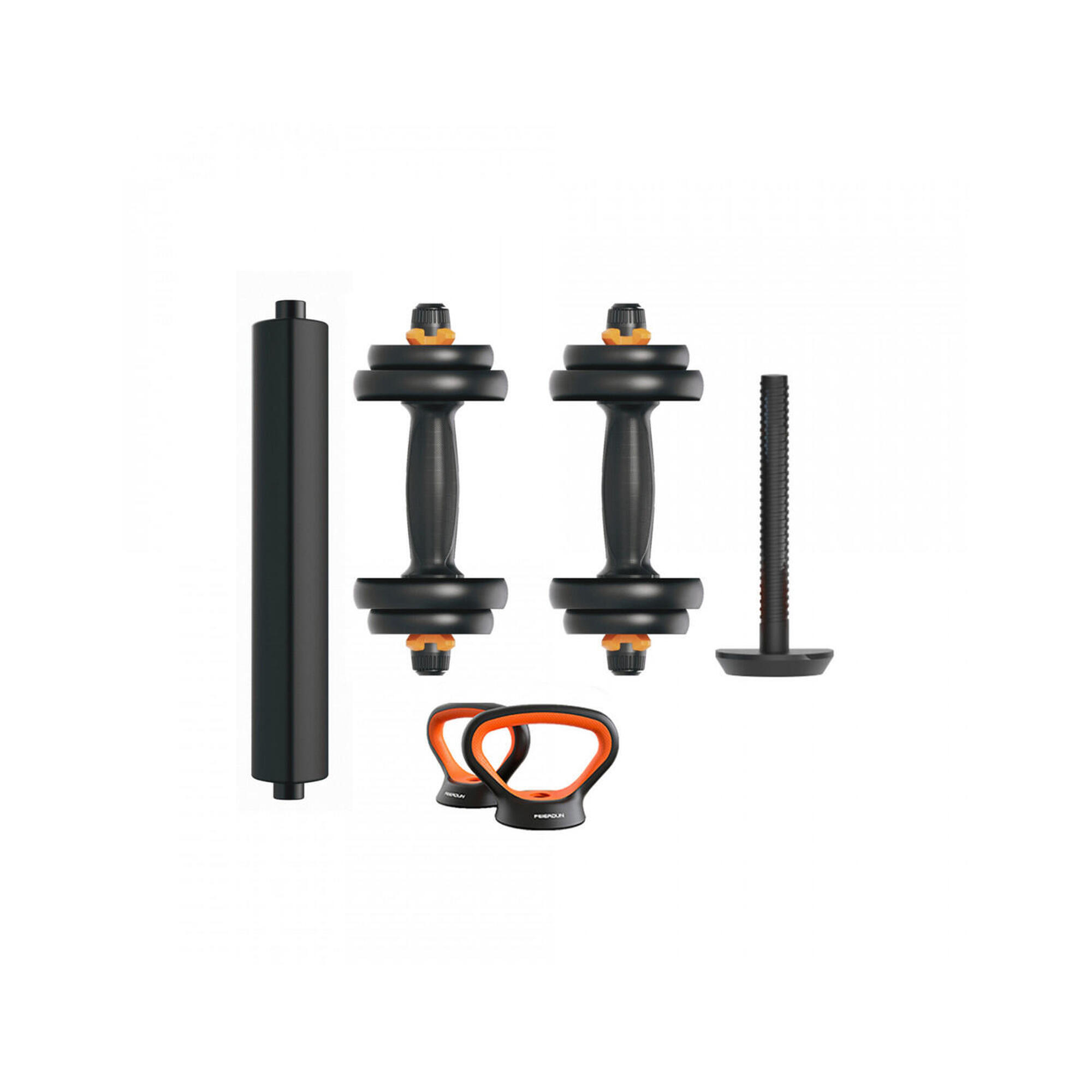 Kit Haltere V2 + Barra + Kettlebell 10KG FED