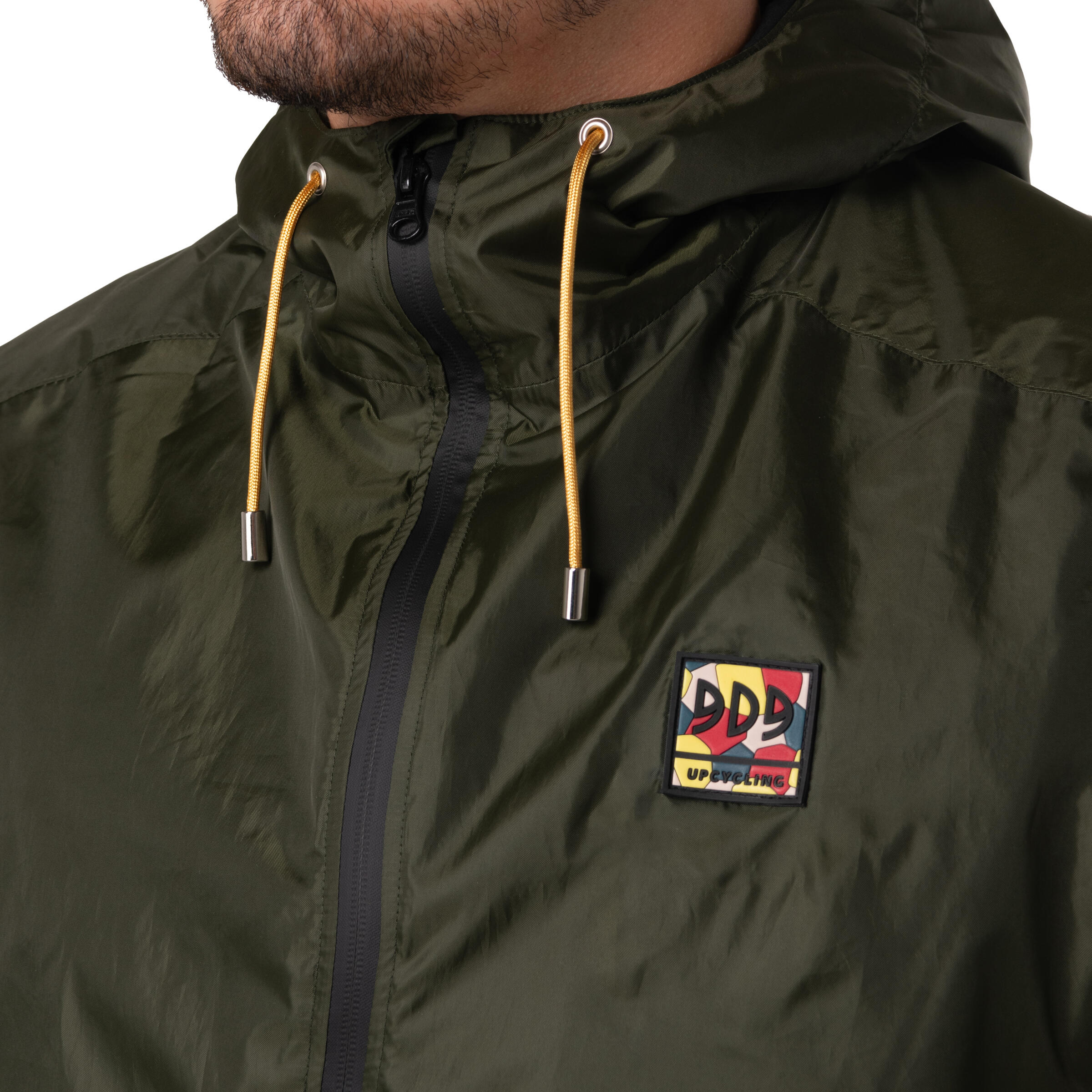 VESTE UPCYCLÉE IMPERMÉABLE ET COUPE VENT - SOFTSHELL FORÊT HOMME 5/5
