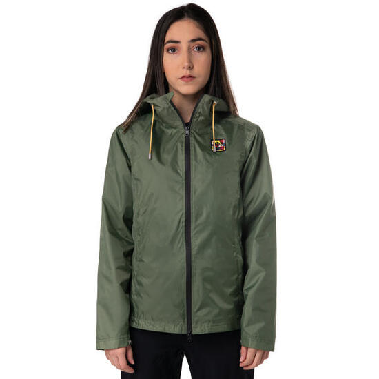 VESTE UPCYCLÉE IMPERMÉABLE ET COUPE VENT - SOFTSHELL KAKI FEMME