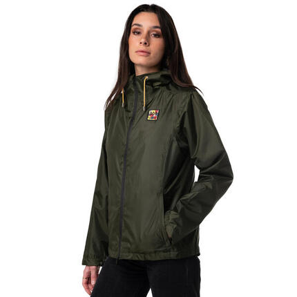 VESTE UPCYCLÉE IMPERMÉABLE ET COUPE VENT - SOFTSHELL KAKI FEMME