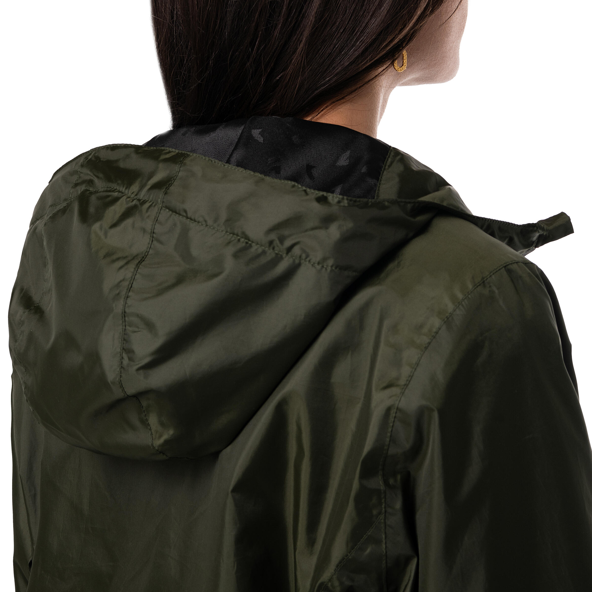 VESTE UPCYCLÉE IMPERMÉABLE ET COUPE VENT - SOFTSHELL FORÊT FEMME 3/5