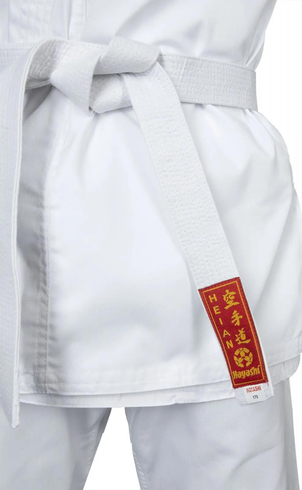 Karate-Gi HEIAN, aprobat WKF, Hayashi, Alb, 110 cm 5/7
