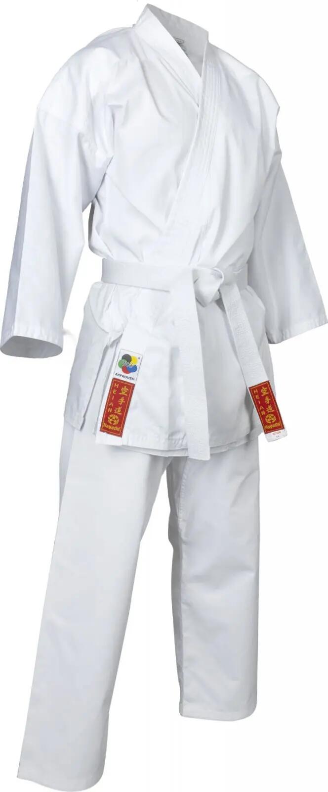 Karate-Gi HEIAN, aprobat WKF, Hayashi, Alb, 110 cm 7/7