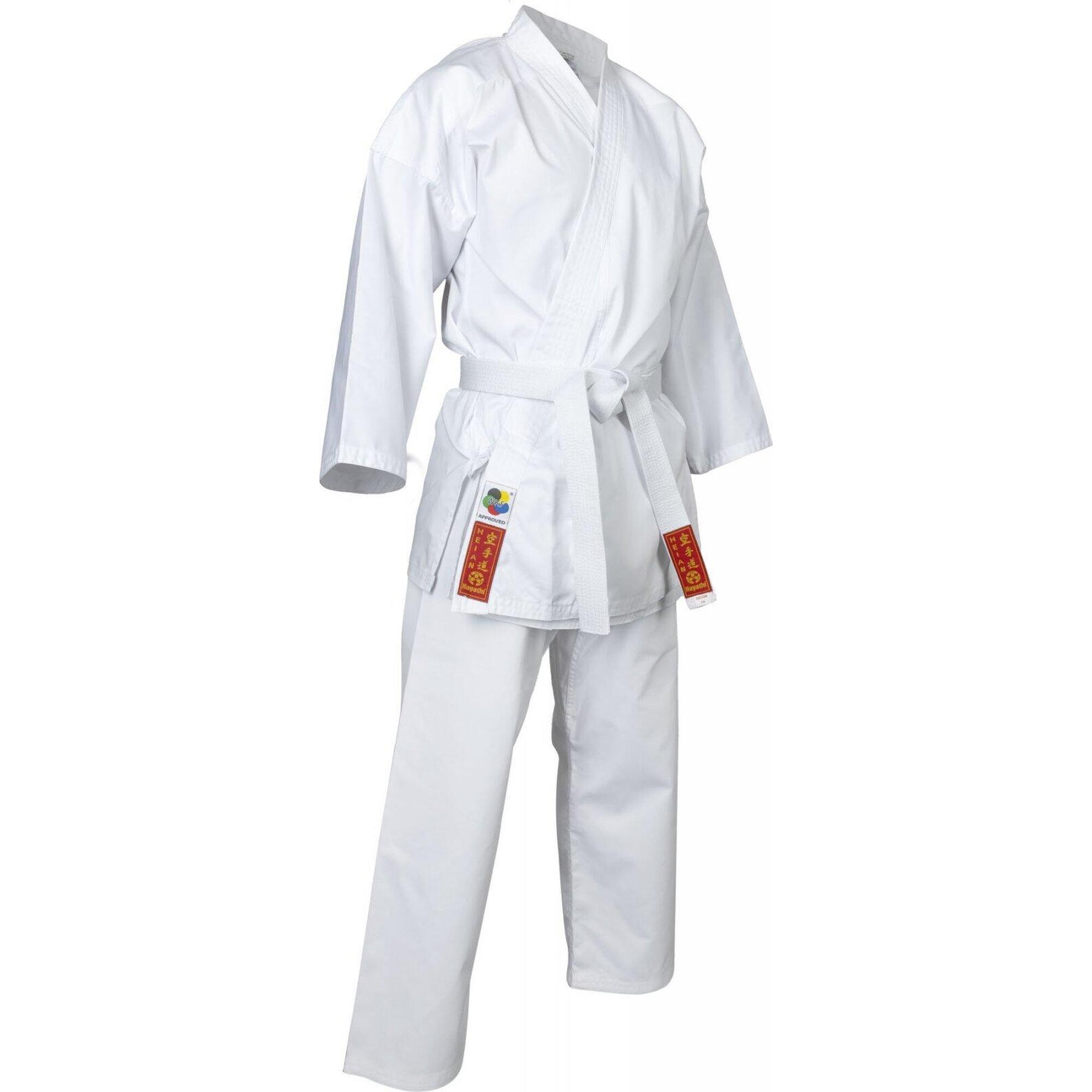 Karate-Gi HEIAN, aprobat WKF, Hayashi, Alb, 110 cm