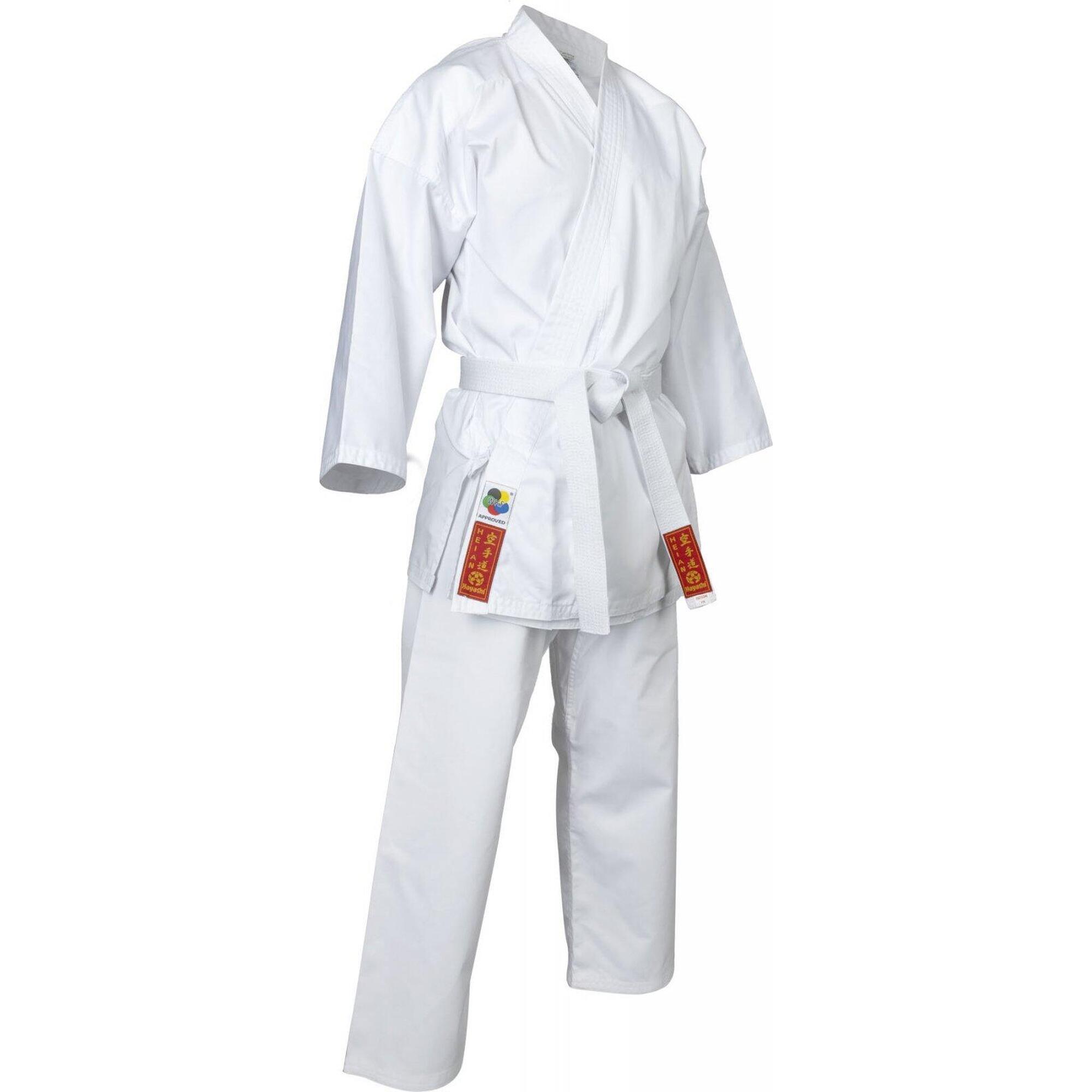 Karate-Gi HEIAN, aprobat WKF, Hayashi, Alb, 150 cm