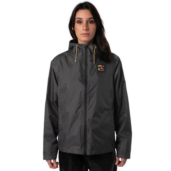 VESTE UPCYCLÉE IMPERMÉABLE ET COUPE VENT - SOFTSHELL GRAPHITE FEMME