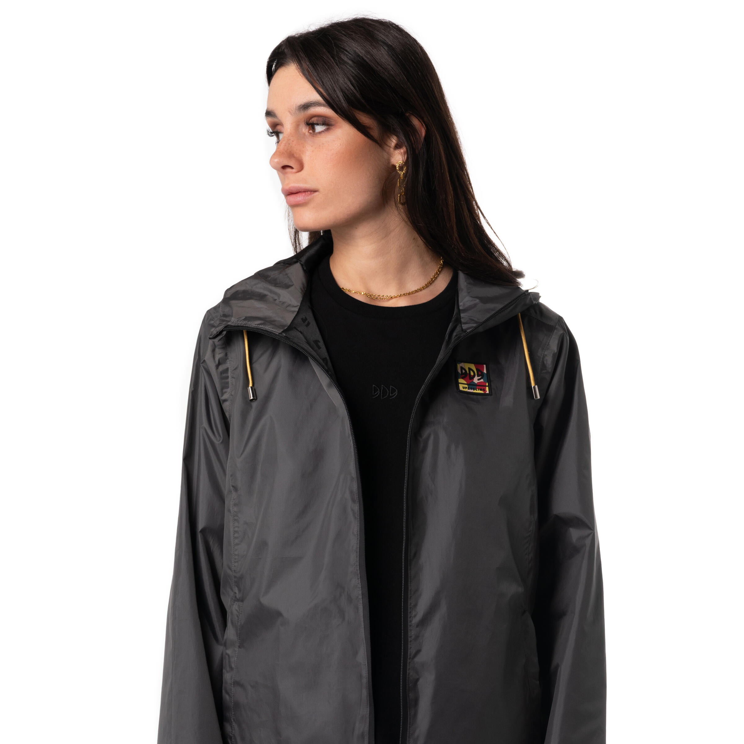 VESTE UPCYCLÉE IMPERMÉABLE ET COUPE VENT - SOFTSHELL GRAPHITE FEMME 3/5