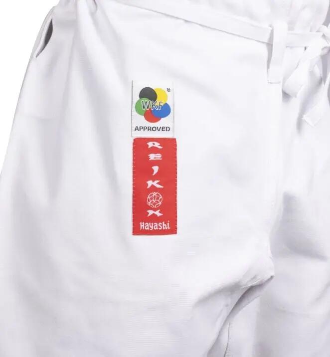 Karate-Gi Reikon, aprobat de WKF, Hayashi, Alb, 140cm 4/7