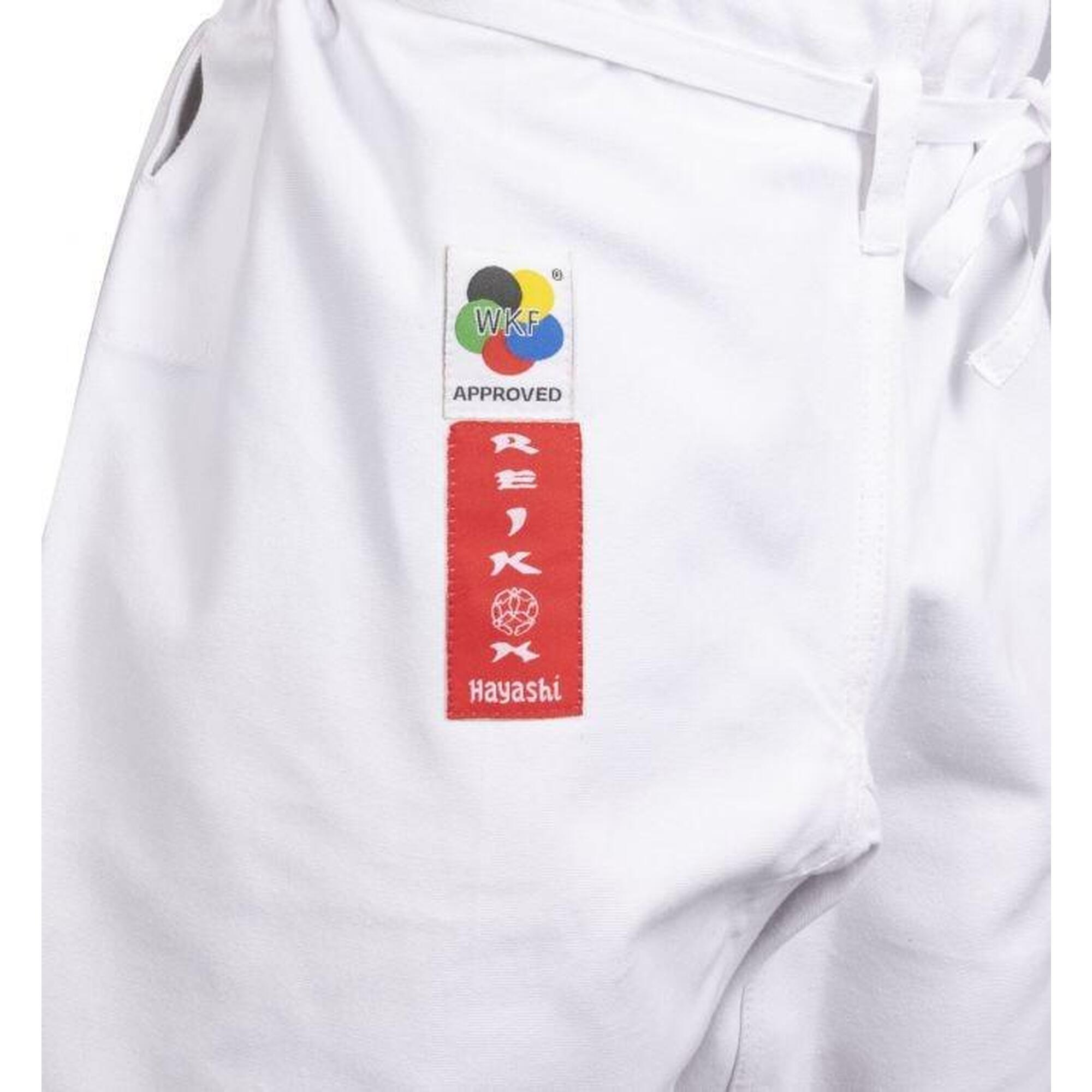 Karate-Gi Reikon, aprobat de WKF, Hayashi, Alb, 140cm
