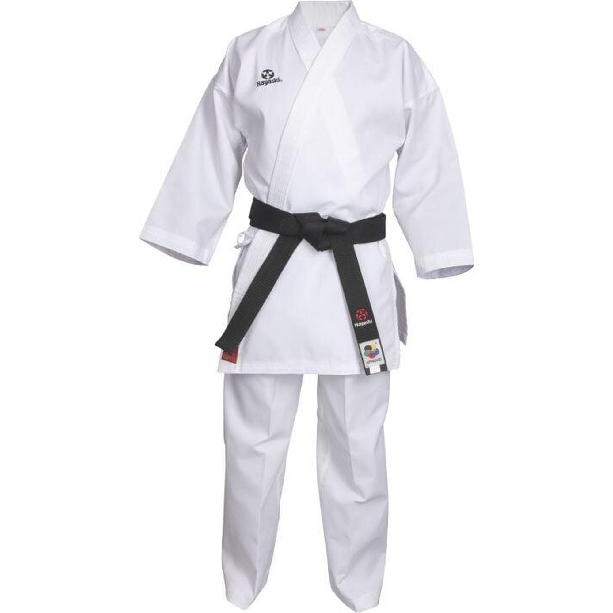 Karate-Gi KUMITE, aprobat de WKF, Hayashi, Alb, 130 cm