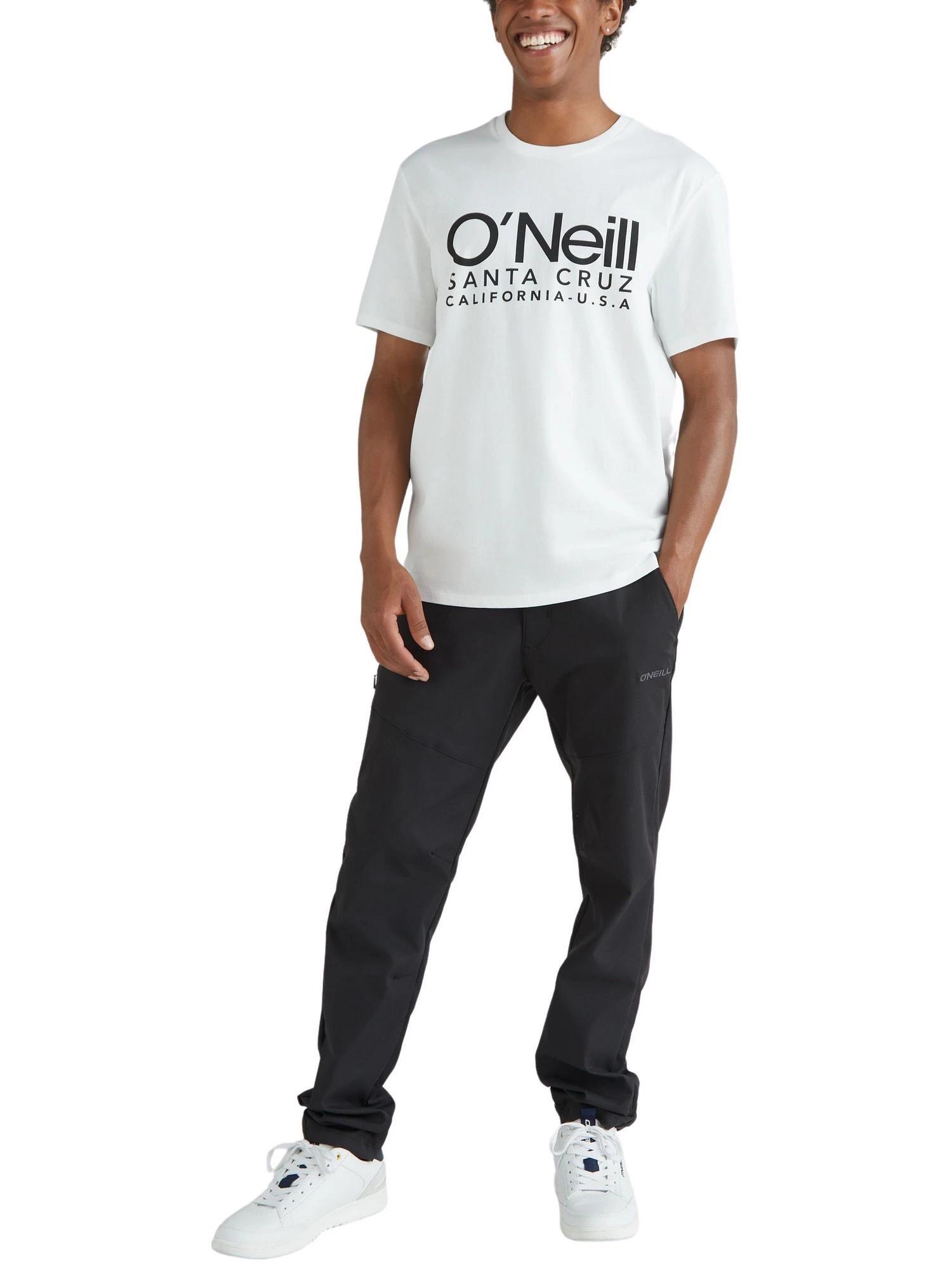 Heren O-hals Shirt Cali Logo Wit 3/6