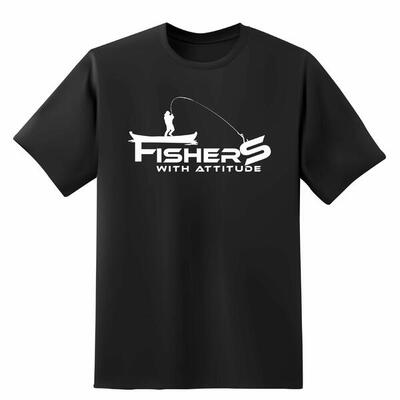 T-shirt - fisher with attitude (black)