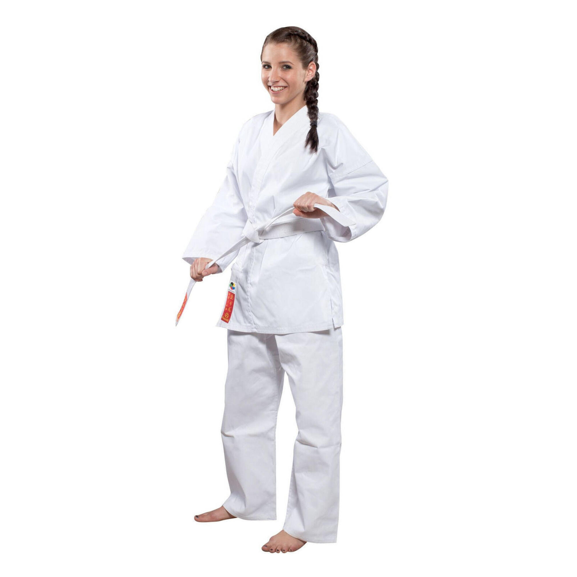 Karate-Gi HEIAN, aprobat WKF, Hayashi, Alb, 120 cm