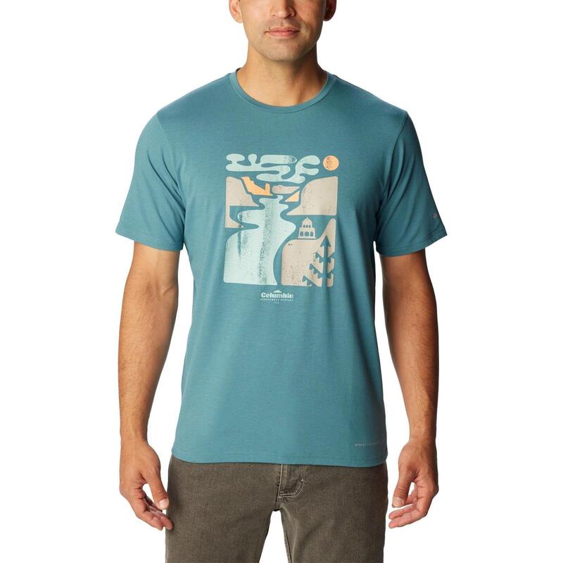 Koszulka sportowa męska Columbia Men's Sun Trek Short Sleeve Graphic Tee z krótk