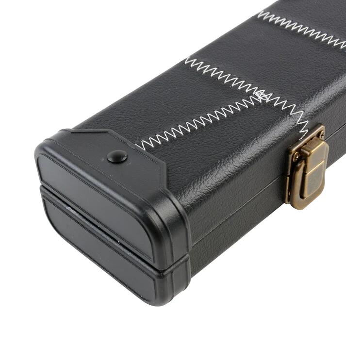 3/4 Snooker/Pool Cue Case CRAZY Patchwork DESIGN Black & White Stitch 2/3