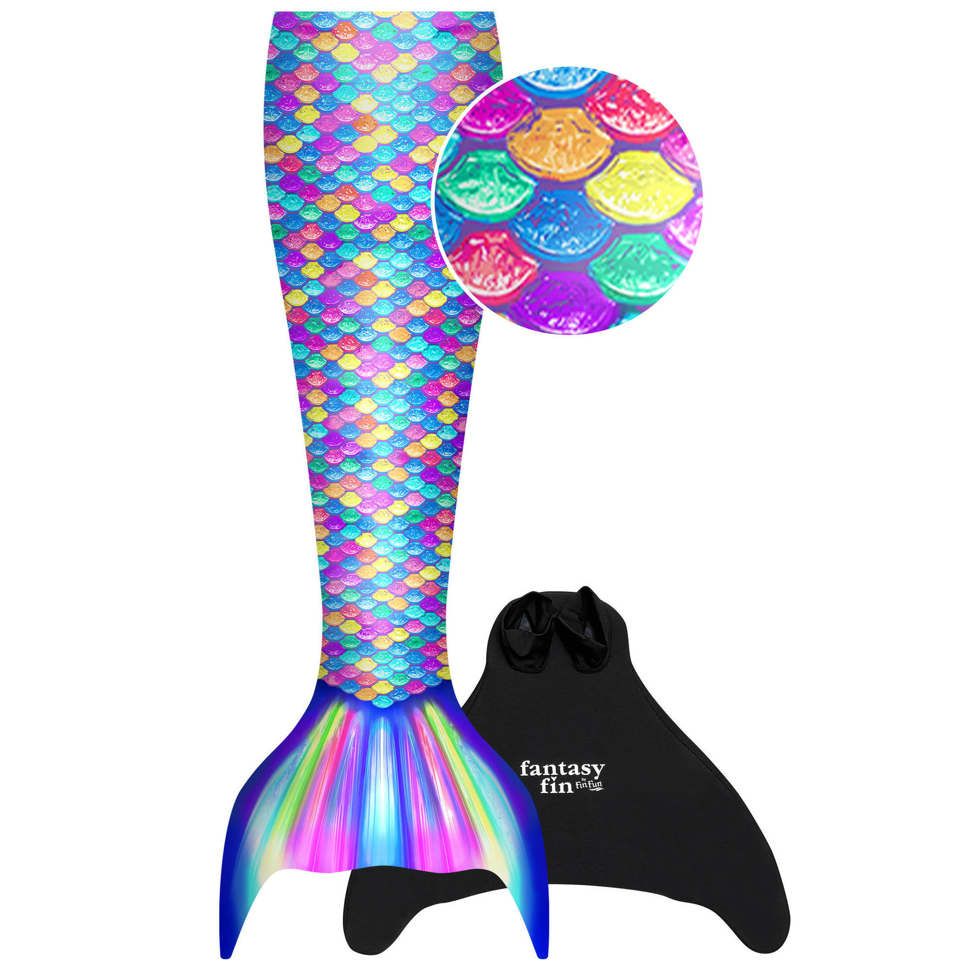 Finfun - Queue De Sirene Fantasy Rainbow L/xl - Palmes - Multicolore - Decathlon