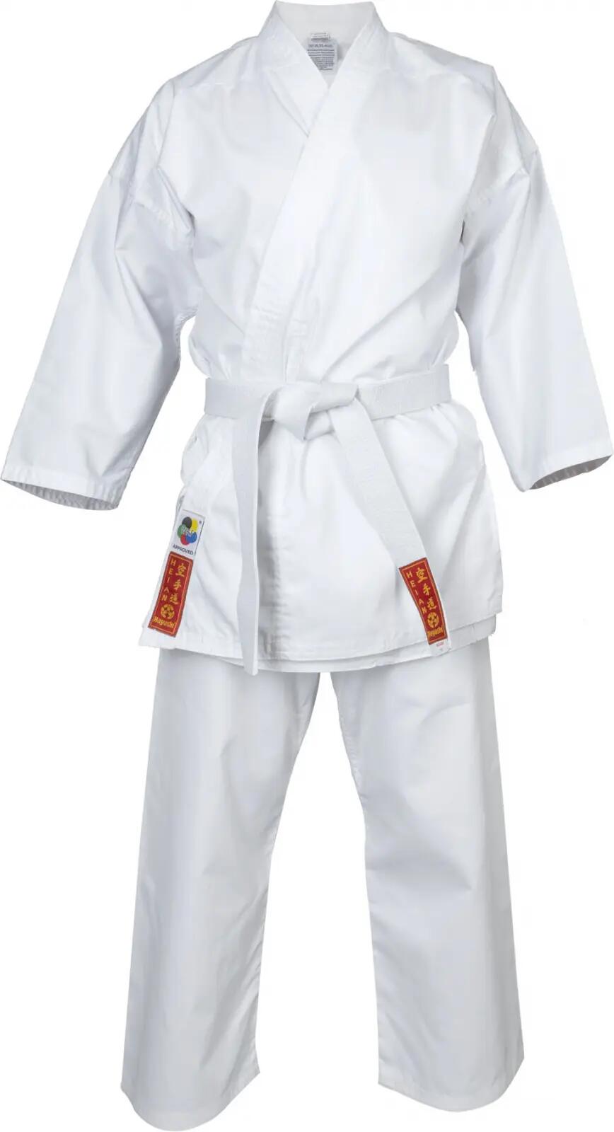 Karate-Gi HEIAN, aprobat WKF, Hayashi, Alb, 110 cm 2/7
