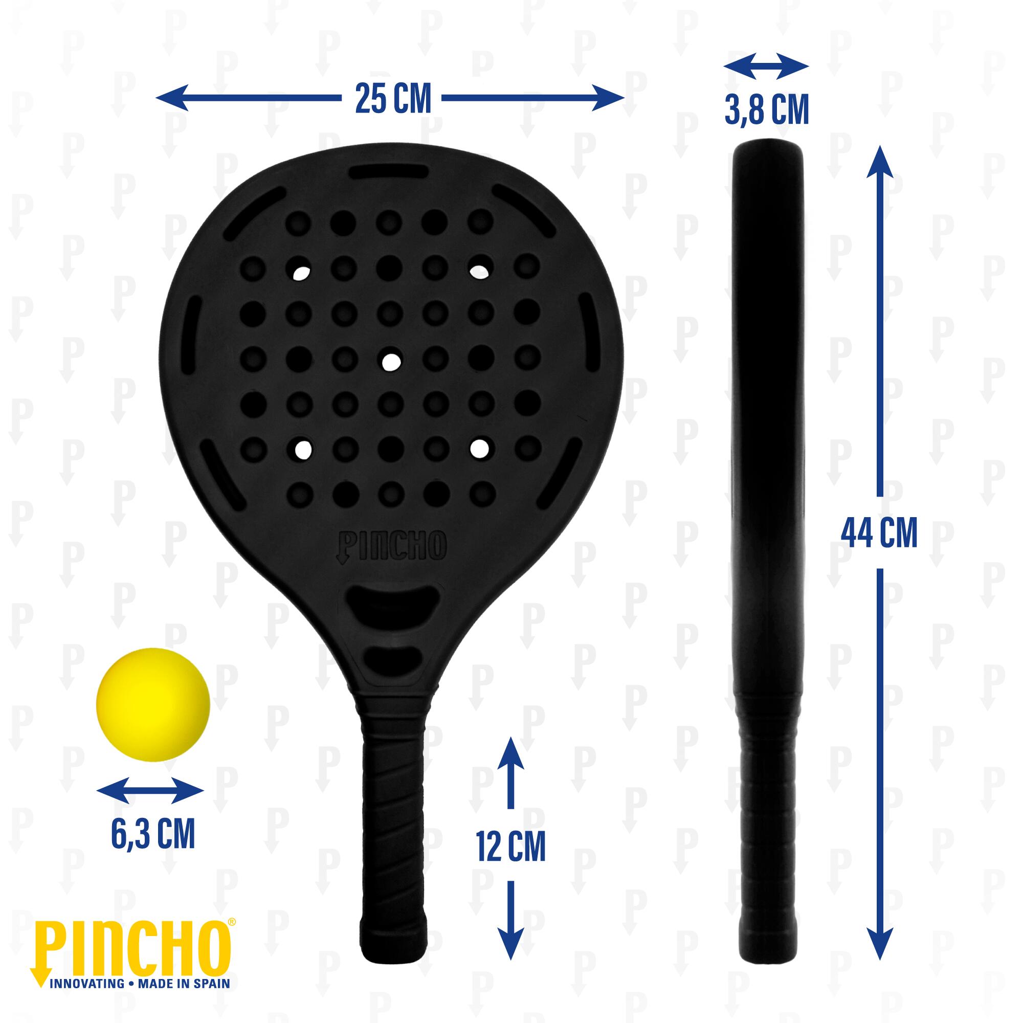 Palas de Padel Playa, 2 Palas + 3 Pelotas EVA, Impermeable al Agua, Negro 5/5
