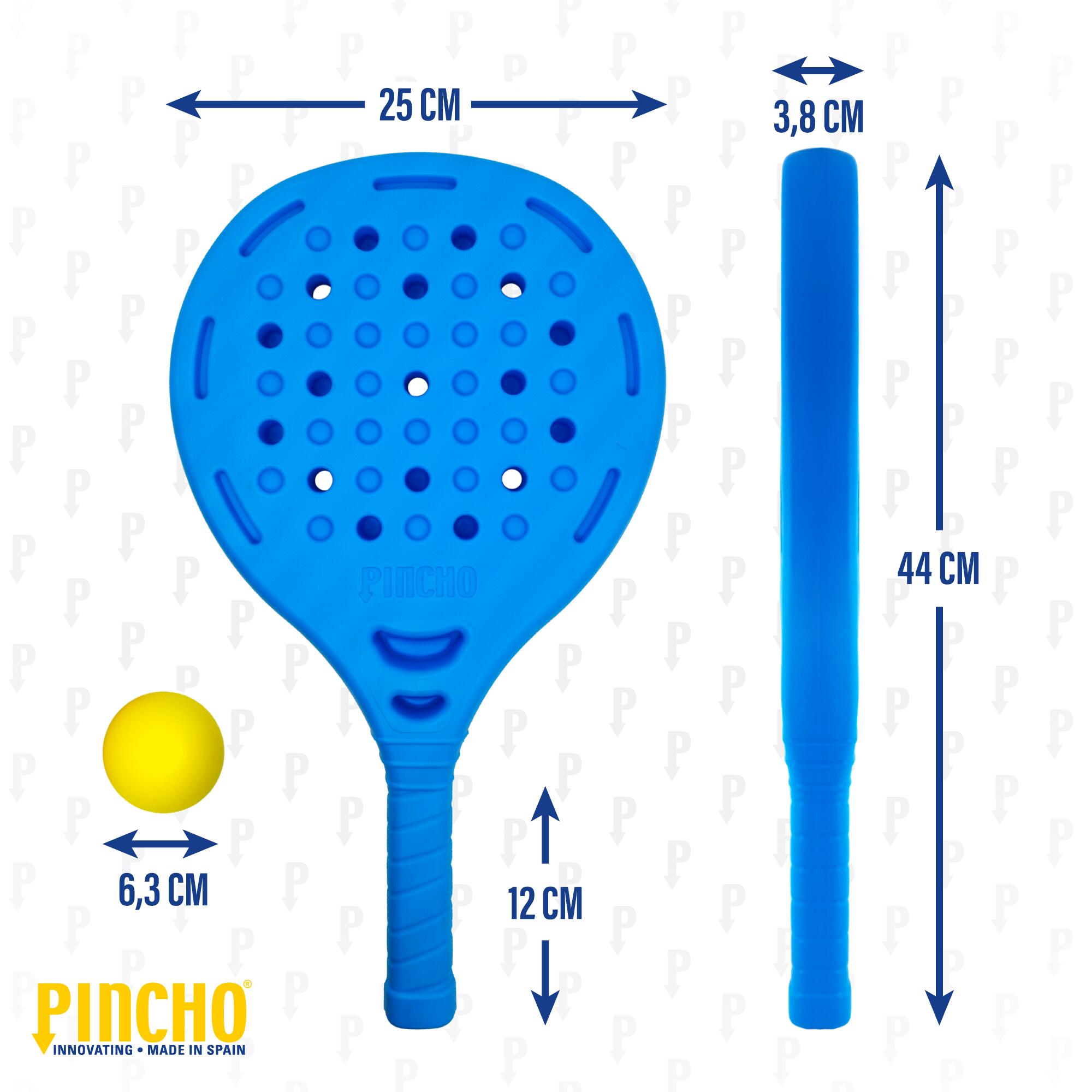 Palas de Padel Playa, 2 Palas + 3 Pelotas EVA, Impermeables Azul 5/5