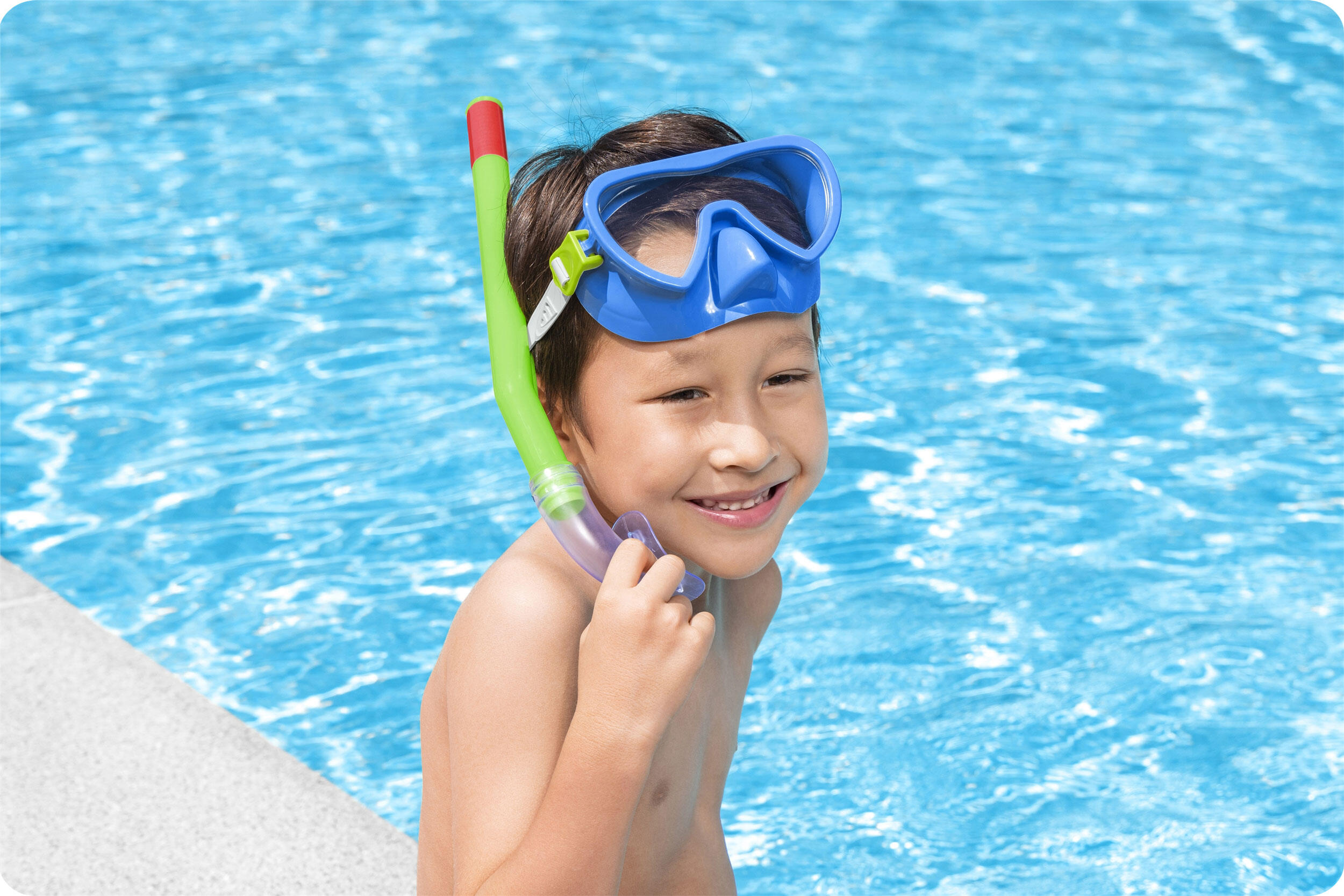 Masque de piscine natation - Bleu enfant 3/7