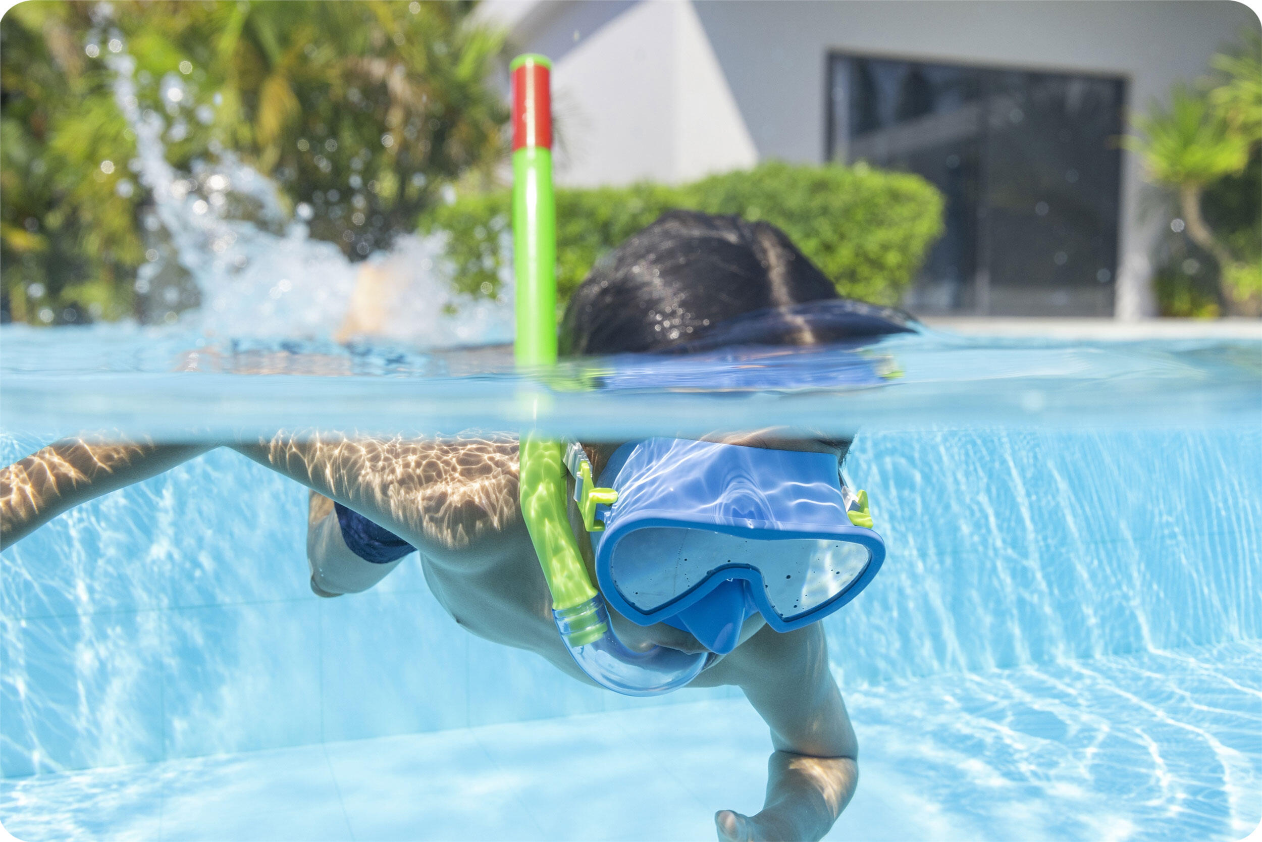 Masque de piscine natation - Bleu enfant 6/7