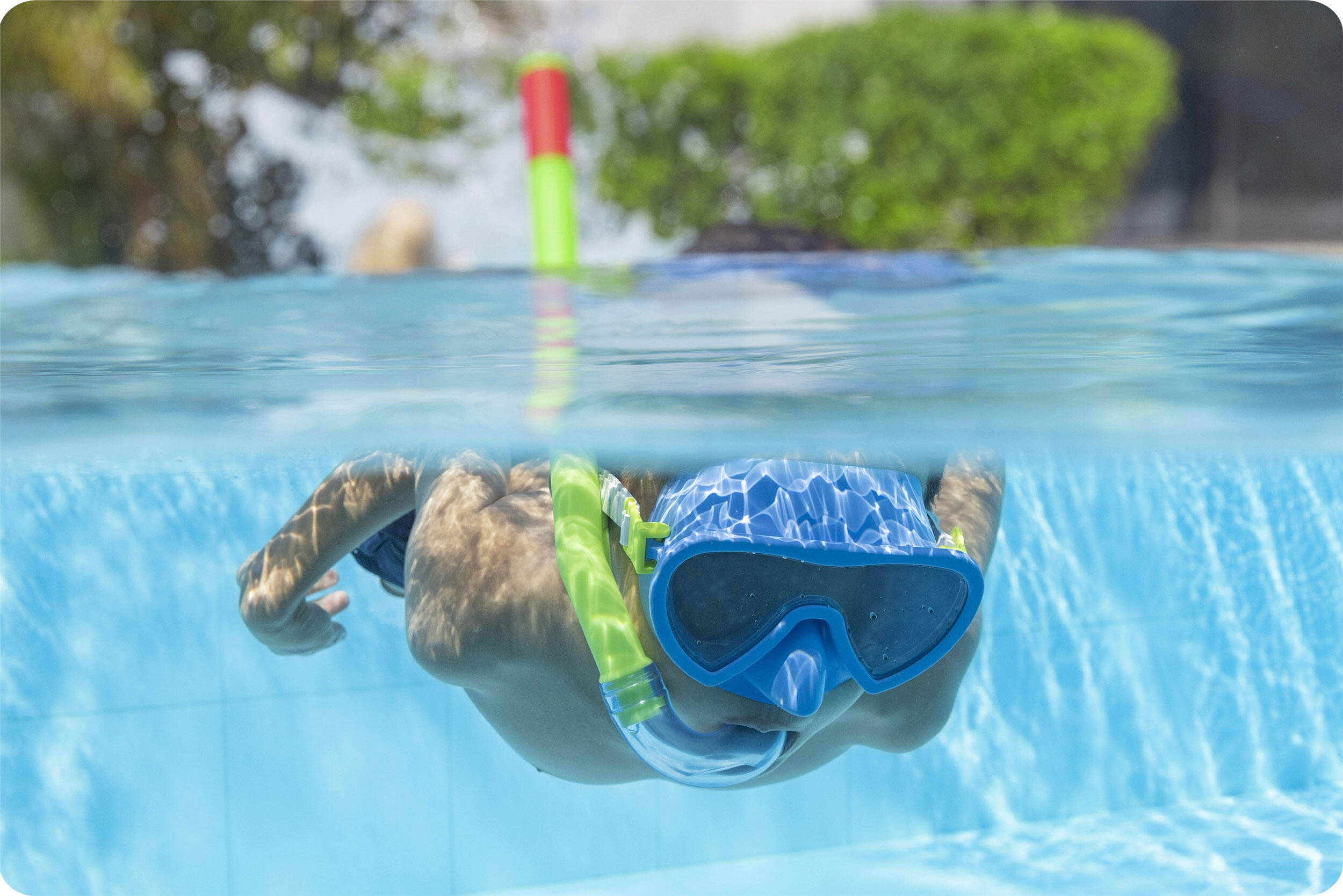 Masque de piscine natation - Bleu enfant 7/7