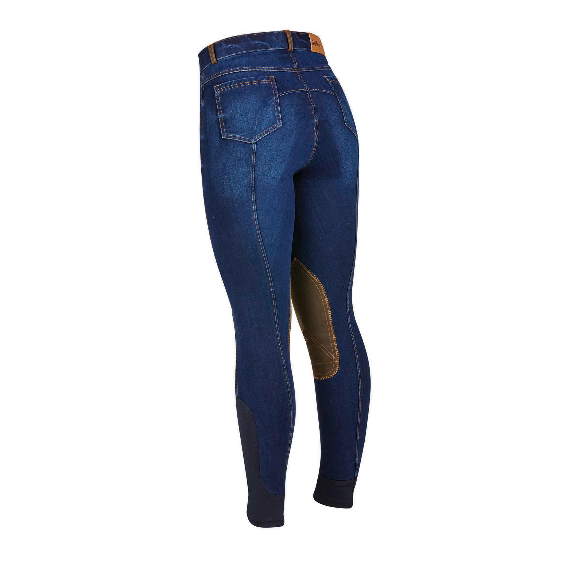 SHONA Pantaloni da equitazione da donna (denim scuro)