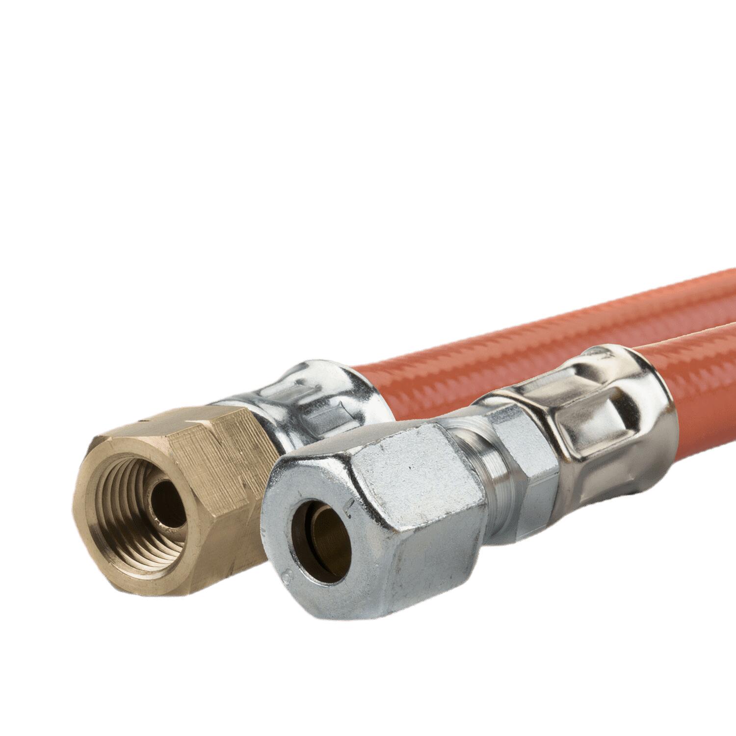 GIMEG Gasslang Pvc 1/4 Inch Links Gasslangen Oranje